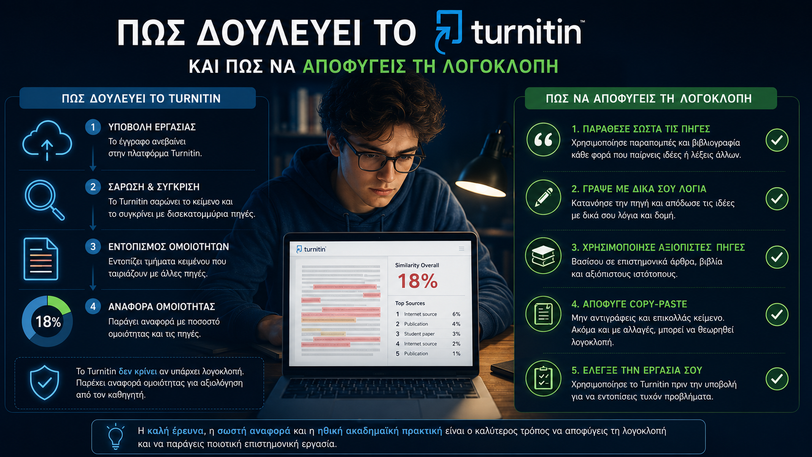 Πώς δουλεύει το Turnitin και πώς να αποφύγεις τη λογοκλοπή