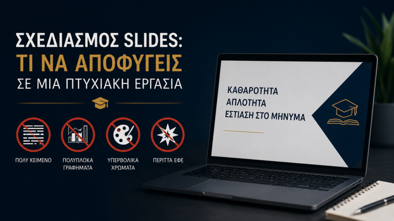 Σχεδιασμός slides, Τι να αποφύγεις σε μια πτυχιακή εργασία