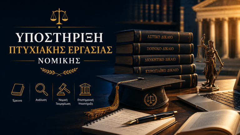 Υποστήριξη Πτυχιακής Εργασίας Νομικής